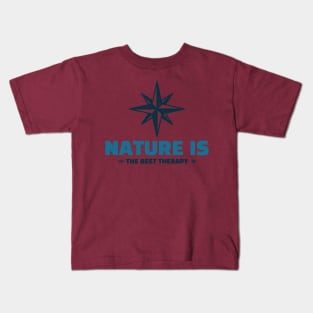 Nature is the Best Therapy Camping Kids T-Shirt